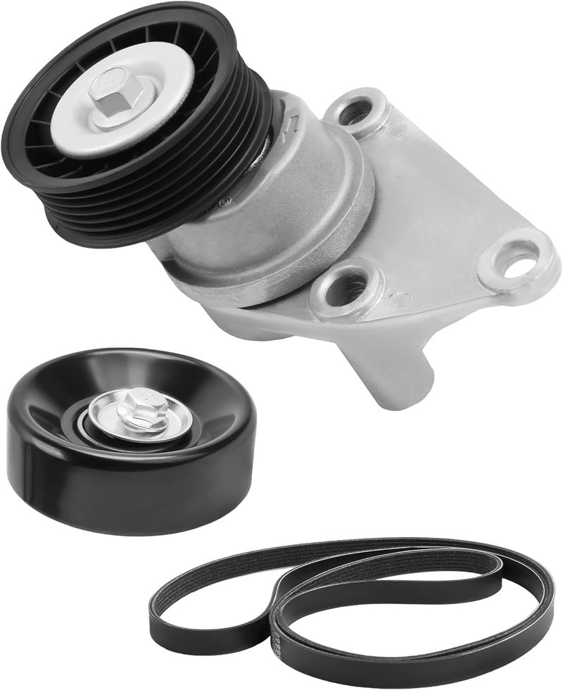 Ntoauto Belt Tensioner Assembly with Idler Pulley Kit, Serpentine Belt Tensioner & Drive Belt Tensioner, For Multi-V Belt Specific Tensioner– Replaces OE 12609719, 12555609, 12626222 - Image 1